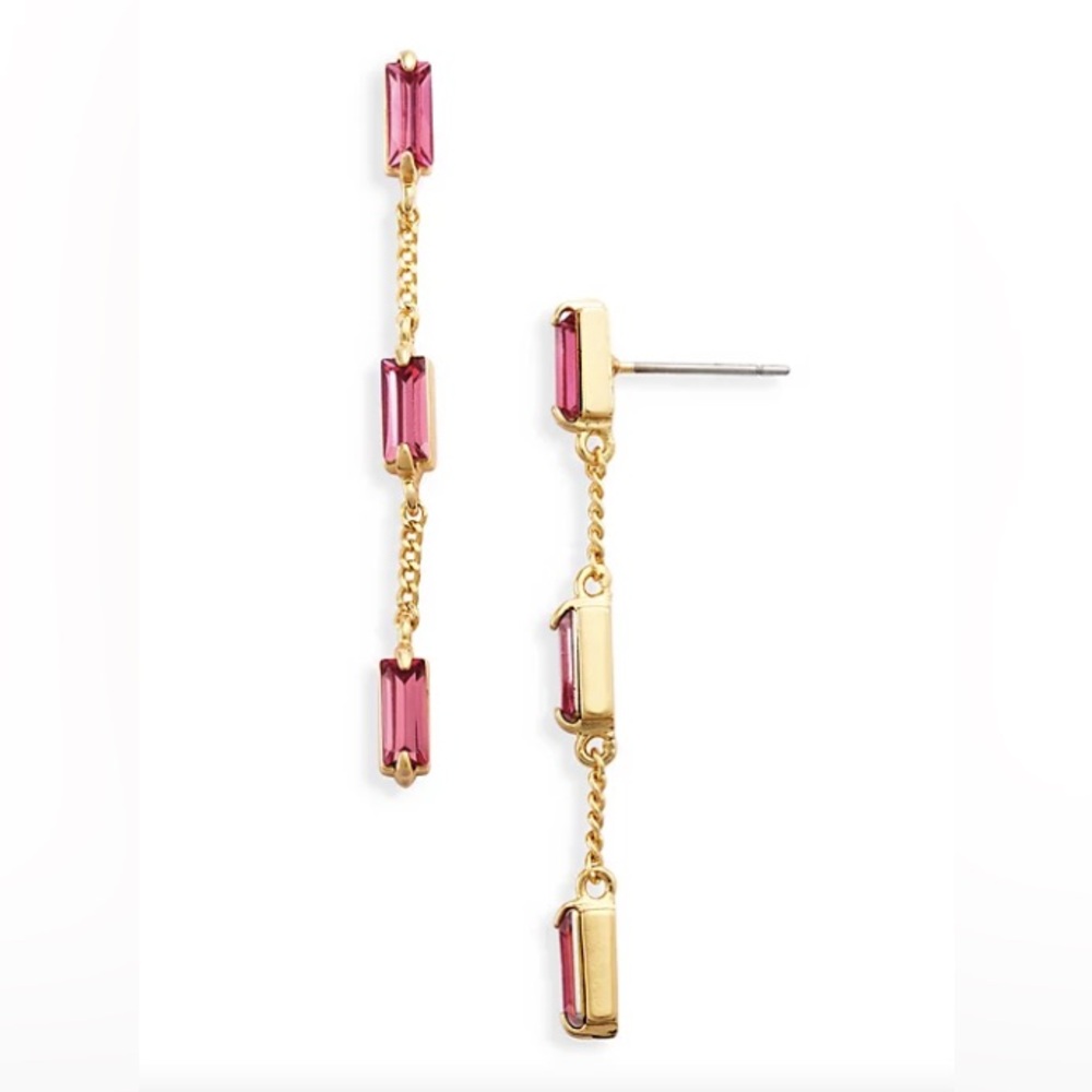 AQUA Bloomingdales Glass Stone Linear Drop Earrings